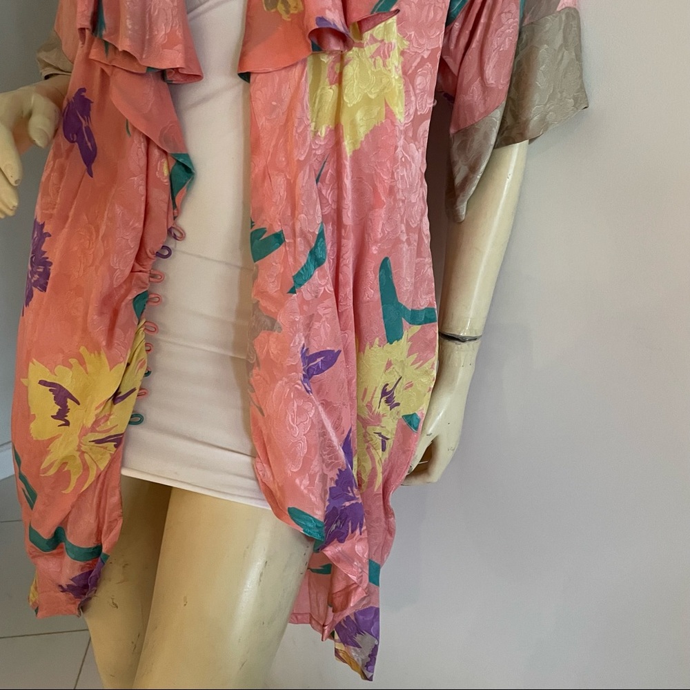 ✨Vintage 1980's✨Flora Kung 100% Silk wrap dress - Picture 9 of 10